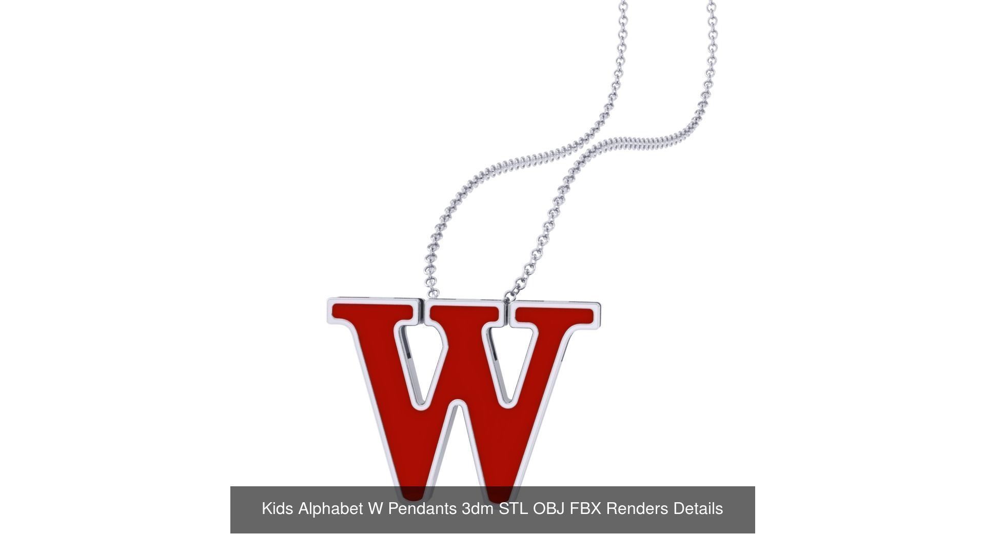 175 Kids Pendants 3dm STL OBJ FBX Renders Details Collection _160