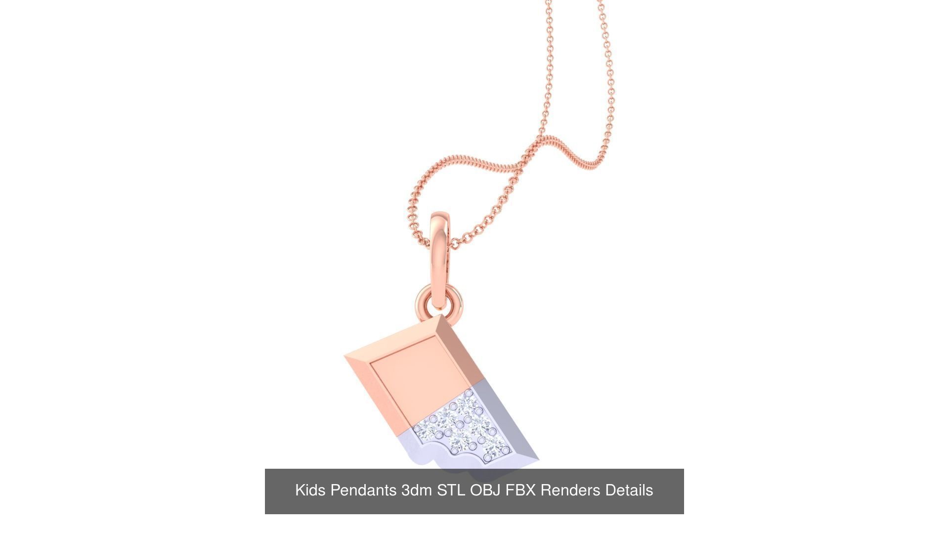 175 Kids Pendants 3dm STL OBJ FBX Renders Details Collection _124
