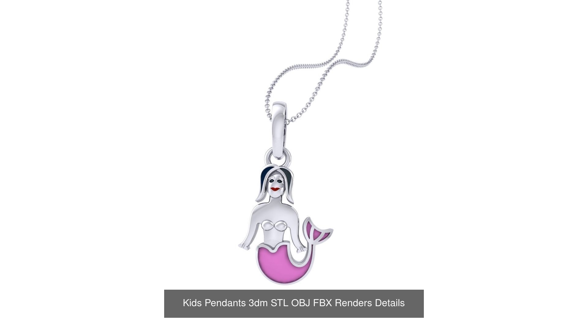 175 Kids Pendants 3dm STL OBJ FBX Renders Details Collection _176