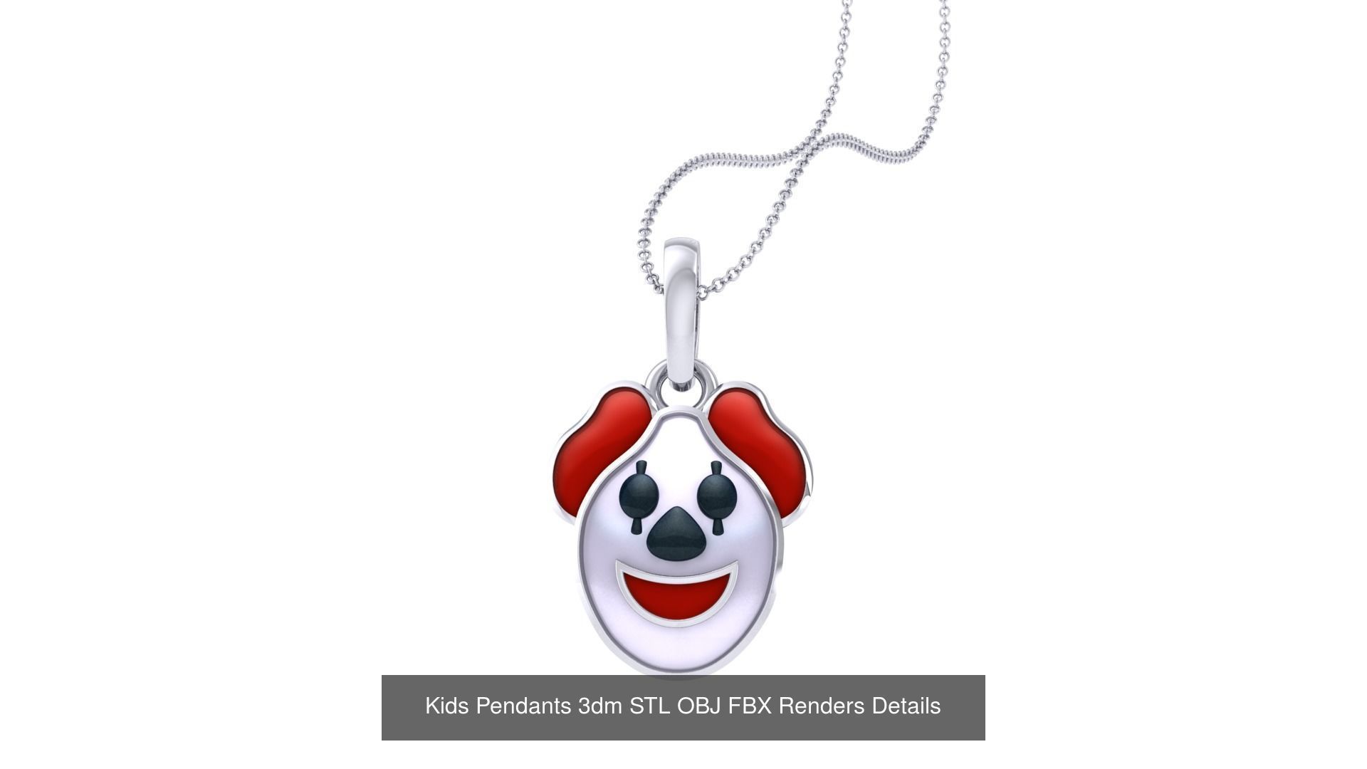 175 Kids Pendants 3dm STL OBJ FBX Renders Details Collection _182