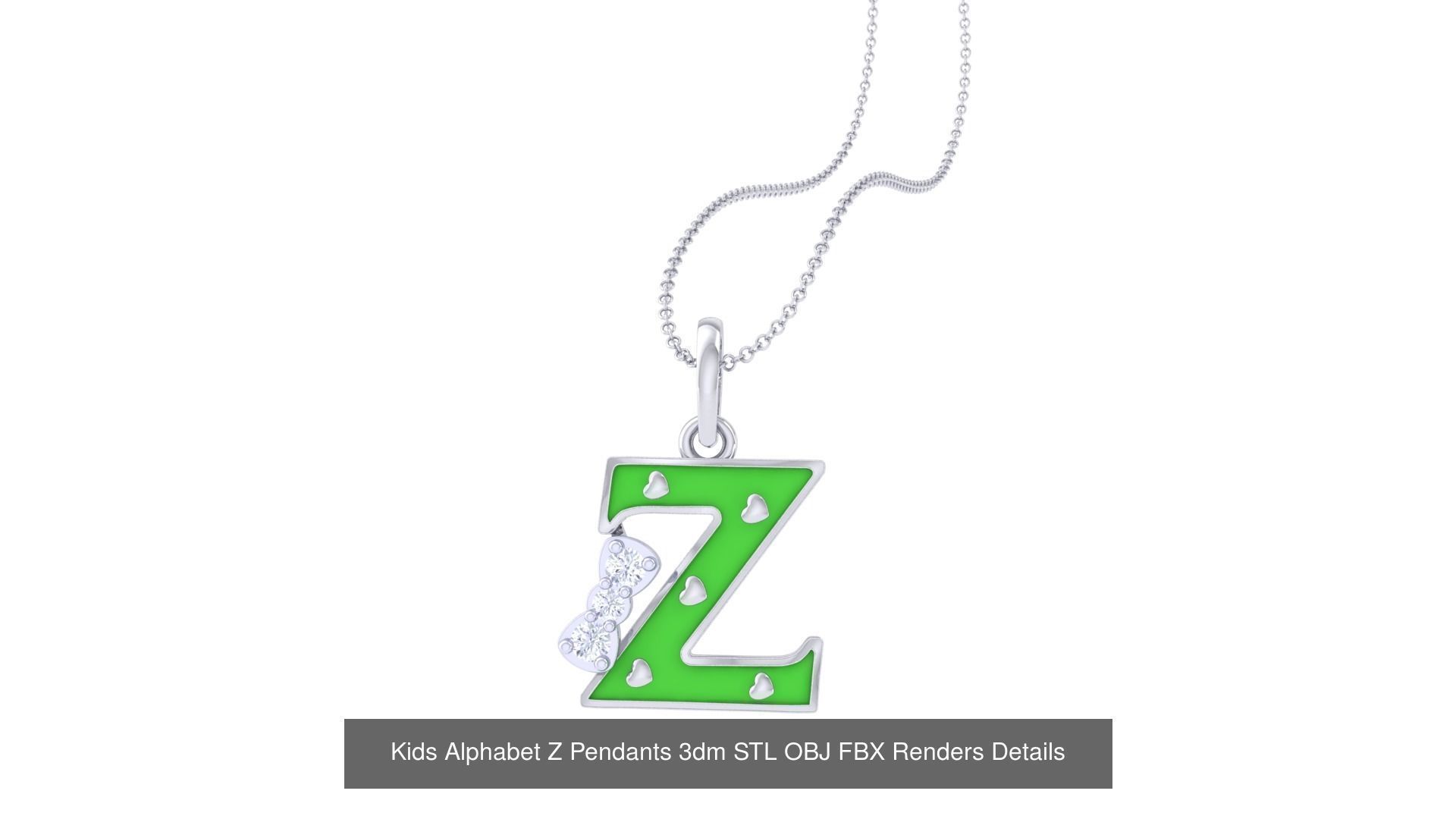 175 Kids Pendants 3dm STL OBJ FBX Renders Details Collection _94
