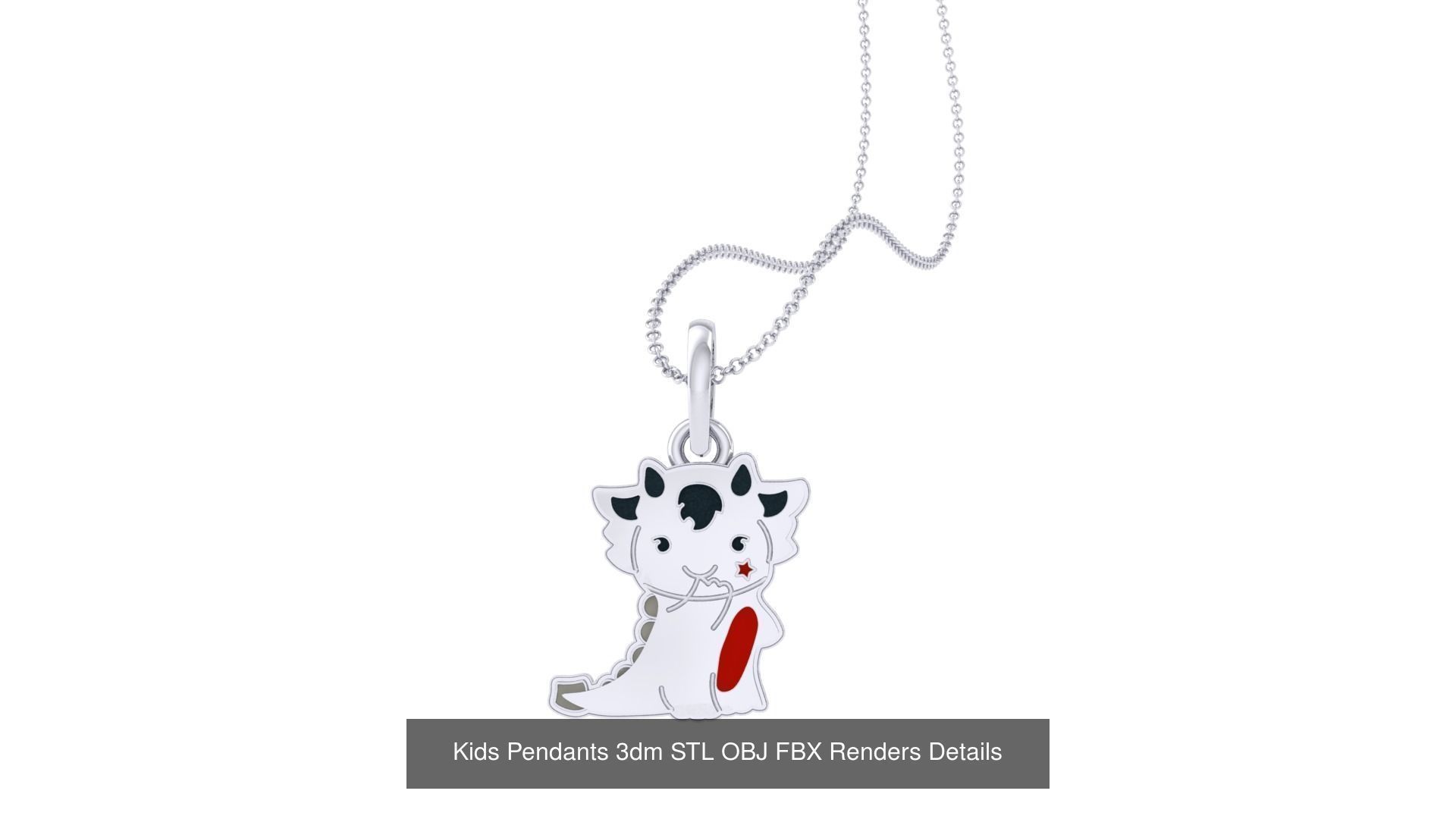 175 Kids Pendants 3dm STL OBJ FBX Renders Details Collection _128