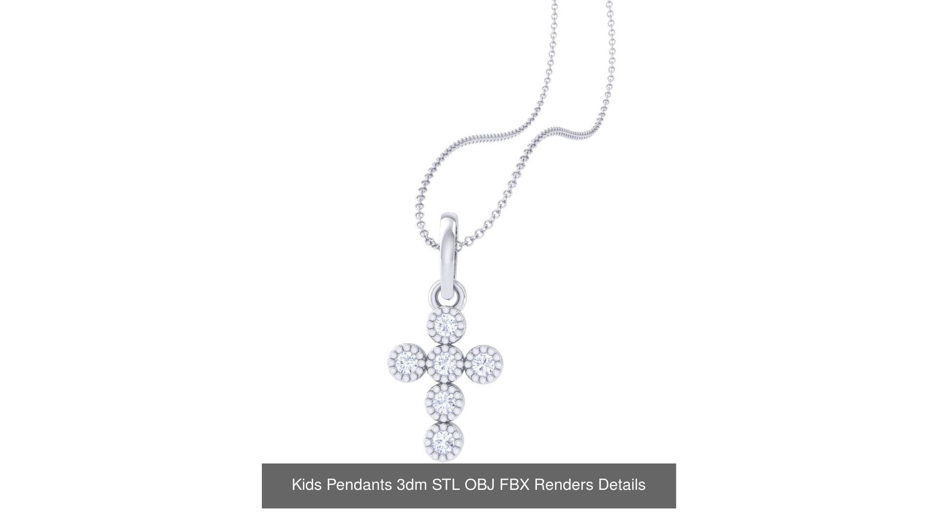 175 Kids Pendants 3dm STL OBJ FBX Renders Details Collection _36