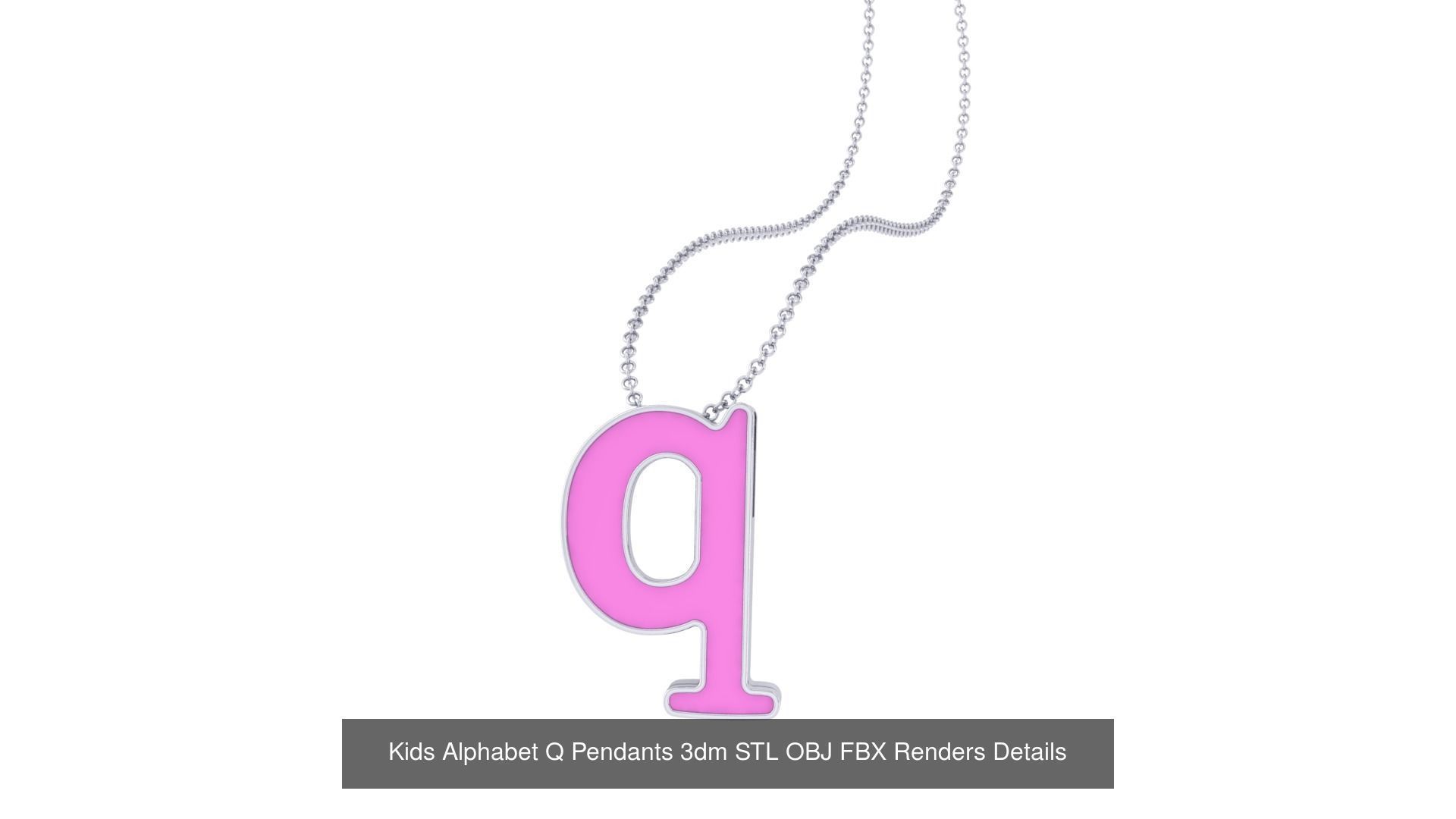 175 Kids Pendants 3dm STL OBJ FBX Renders Details Collection _154