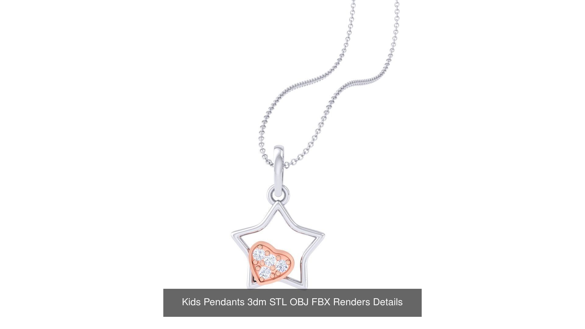 175 Kids Pendants 3dm STL OBJ FBX Renders Details Collection _28
