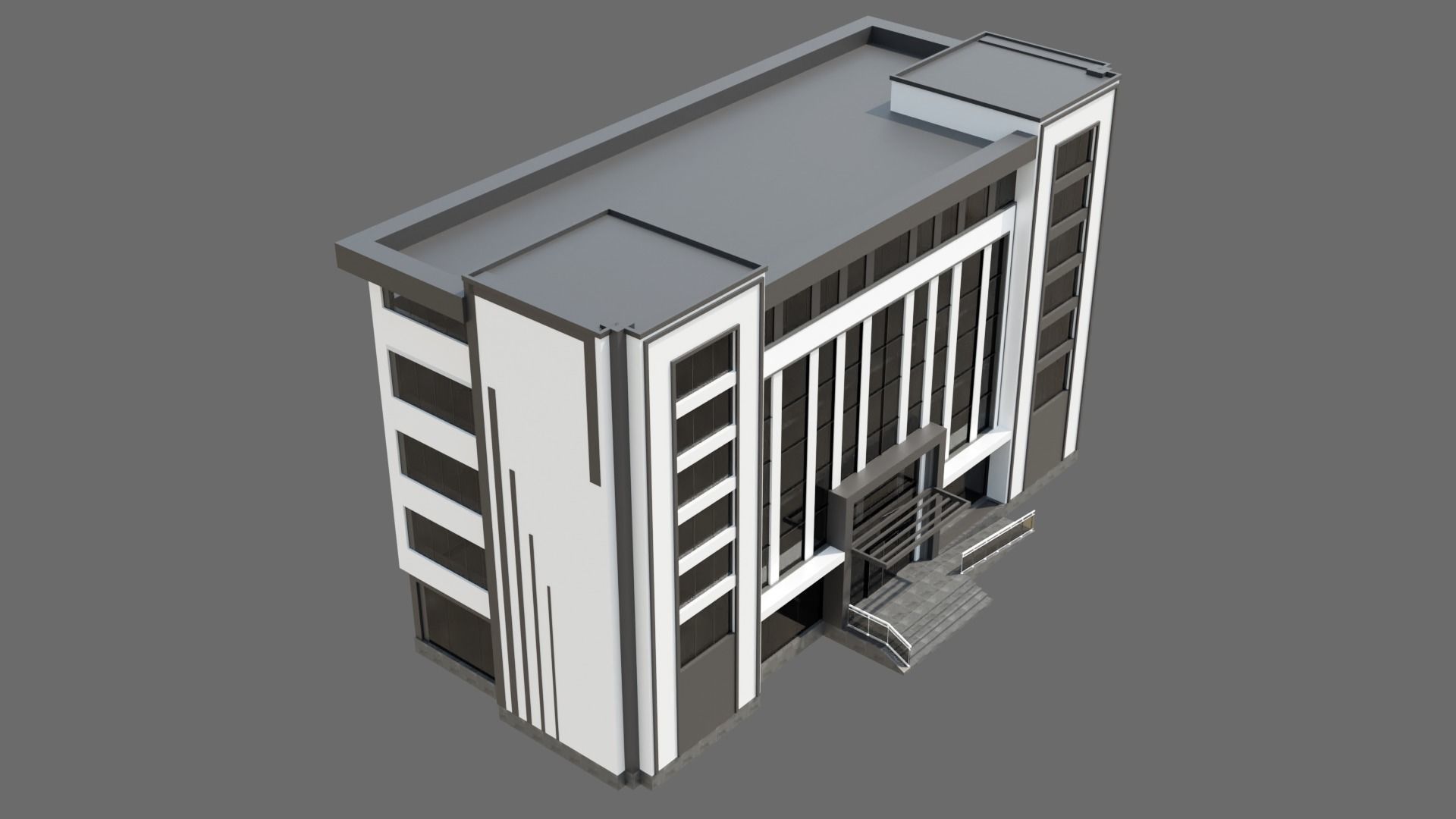 Office Building ID046 3D model_4