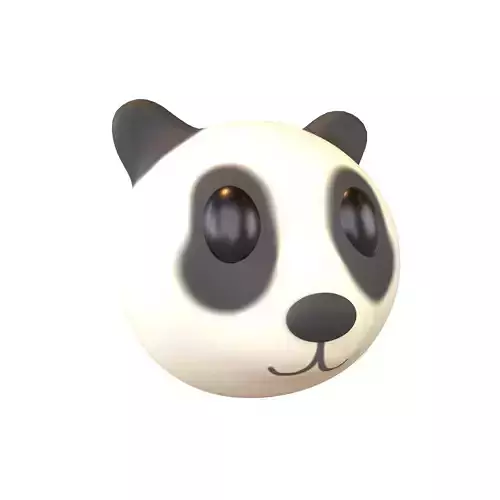 Cartoon Animals Panda Head v1 001