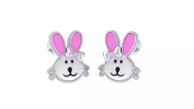 Kids Earrings 3dm STL OBJ FBX Renders Details