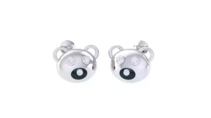 Kids Earrings 3dm STL OBJ FBX Renders Details