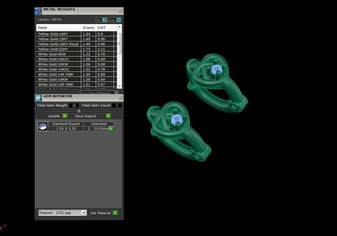 Kids Earrings 3dm STL OBJ FBX Renders Details 3D print model_4