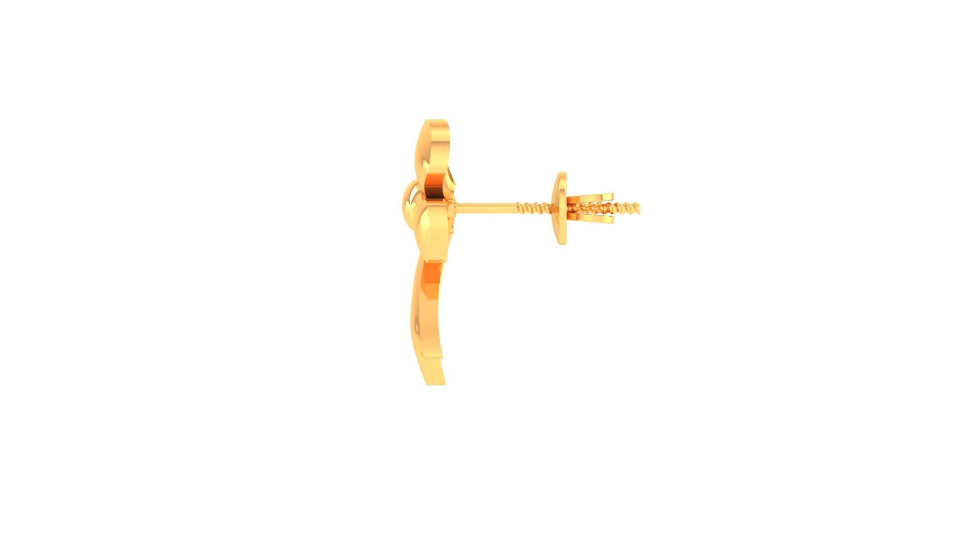 Kids Earrings 3dm STL OBJ FBX Renders Details 3D print model_3