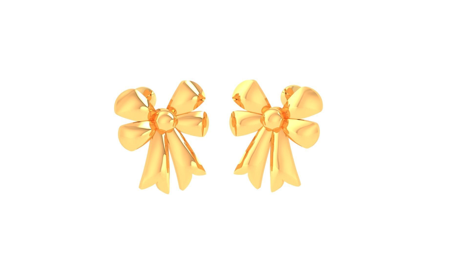 Kids Earrings 3dm STL OBJ FBX Renders Details 3D print model_1