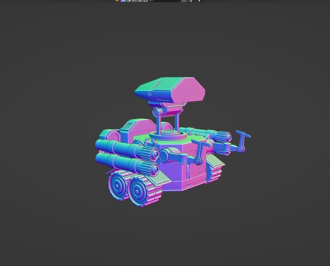 scifi robot 3D model_5