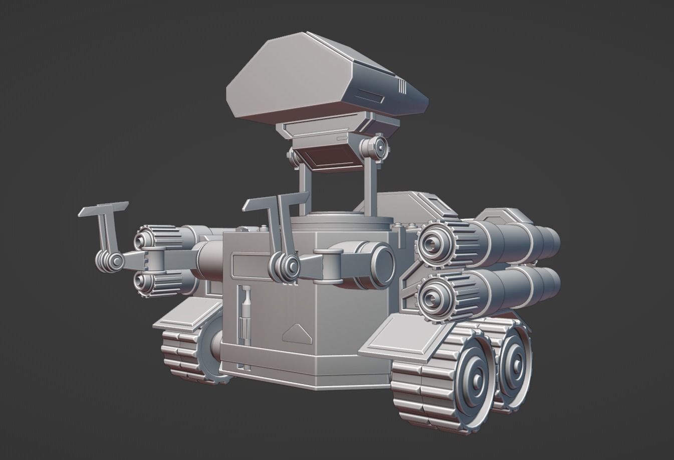 scifi robot 3D model_7