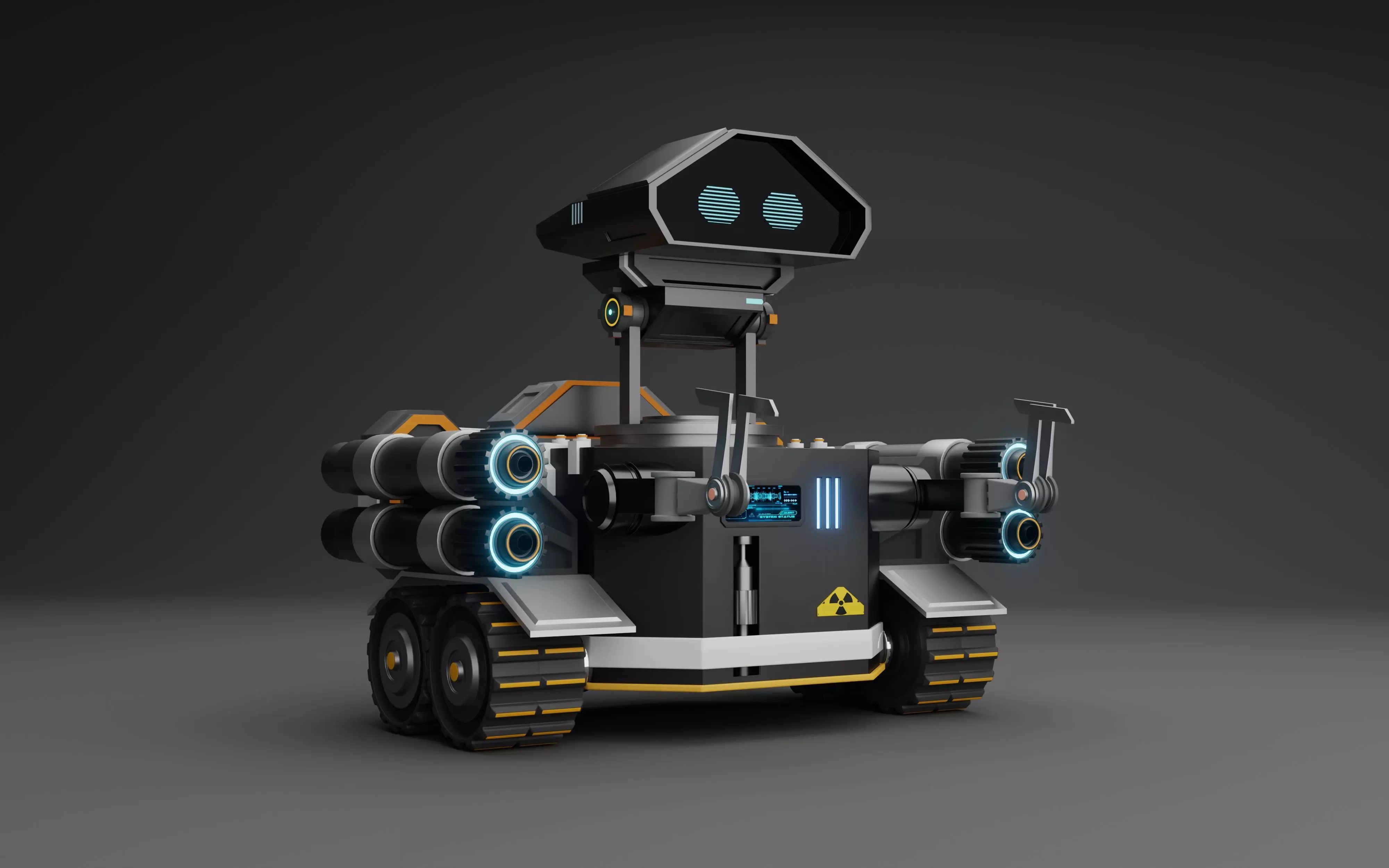 scifi robot 3D model_0