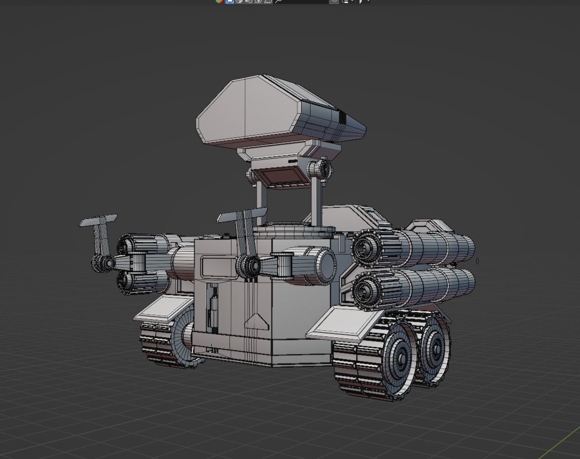 scifi robot 3D model_8