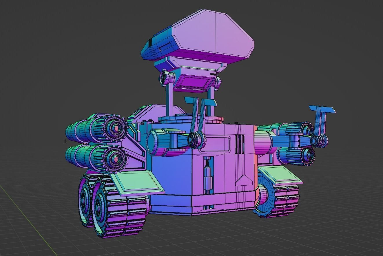 scifi robot 3D model_9