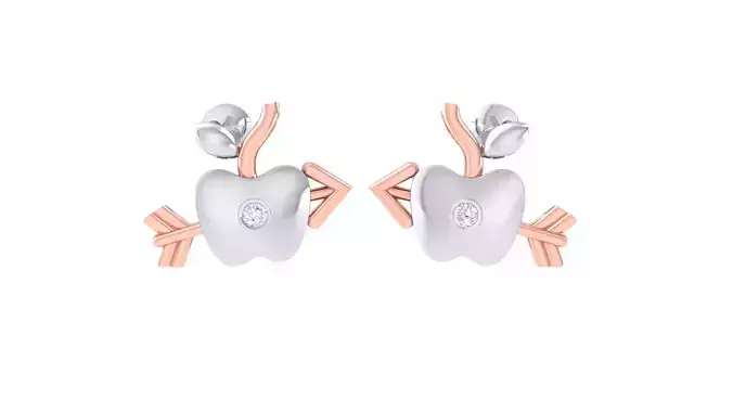 Kids Earrings 3dm STL OBJ FBX Renders Details