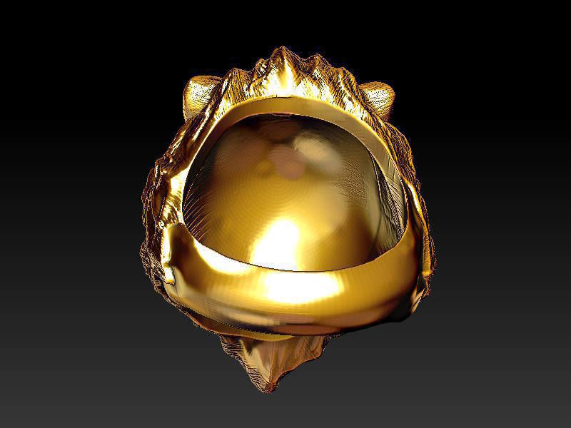 Lion Ring NARASIMHA 3D print model_3