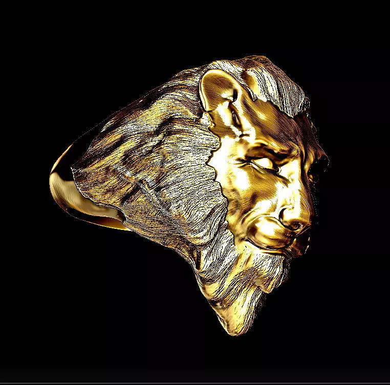 Lion Ring NARASIMHA 3D print model_0