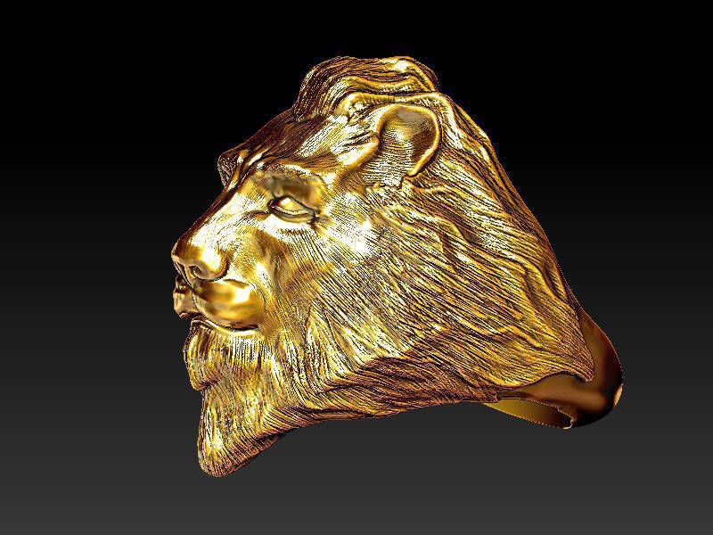 Lion Ring NARASIMHA 3D print model_4
