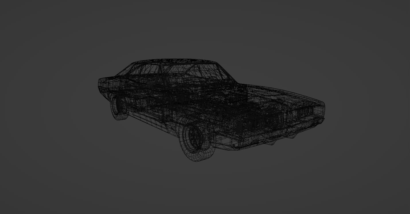 1960s Muscle Car 8 Fully Featured Low-poly 3D model_12