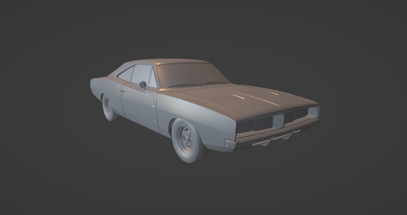 1960s Muscle Car 8 Fully Featured Low-poly 3D model_10