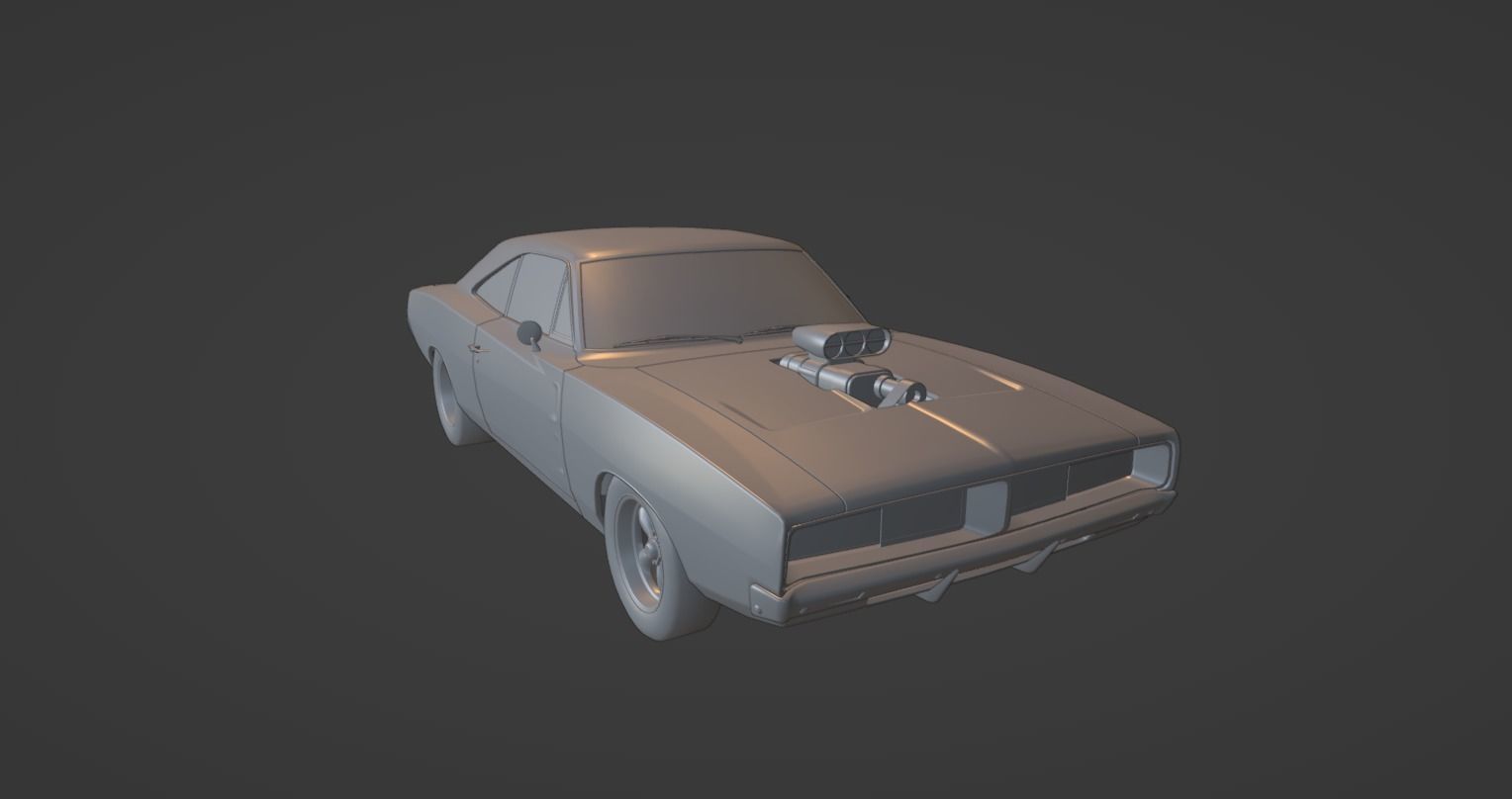 1960s Muscle Car 8 Fully Featured Low-poly 3D model_6