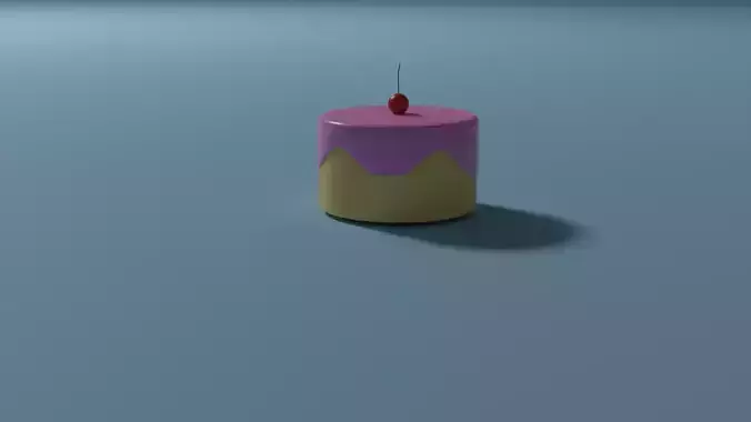 Low-Poly Cake candle