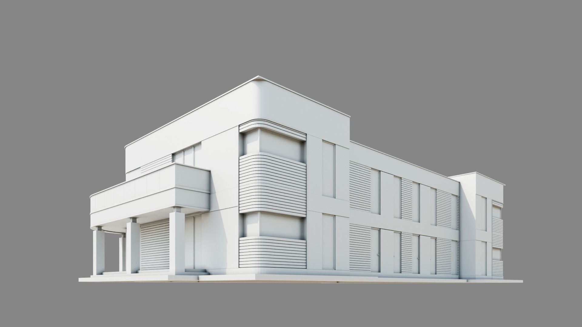 Modern House ID048 3D model_1