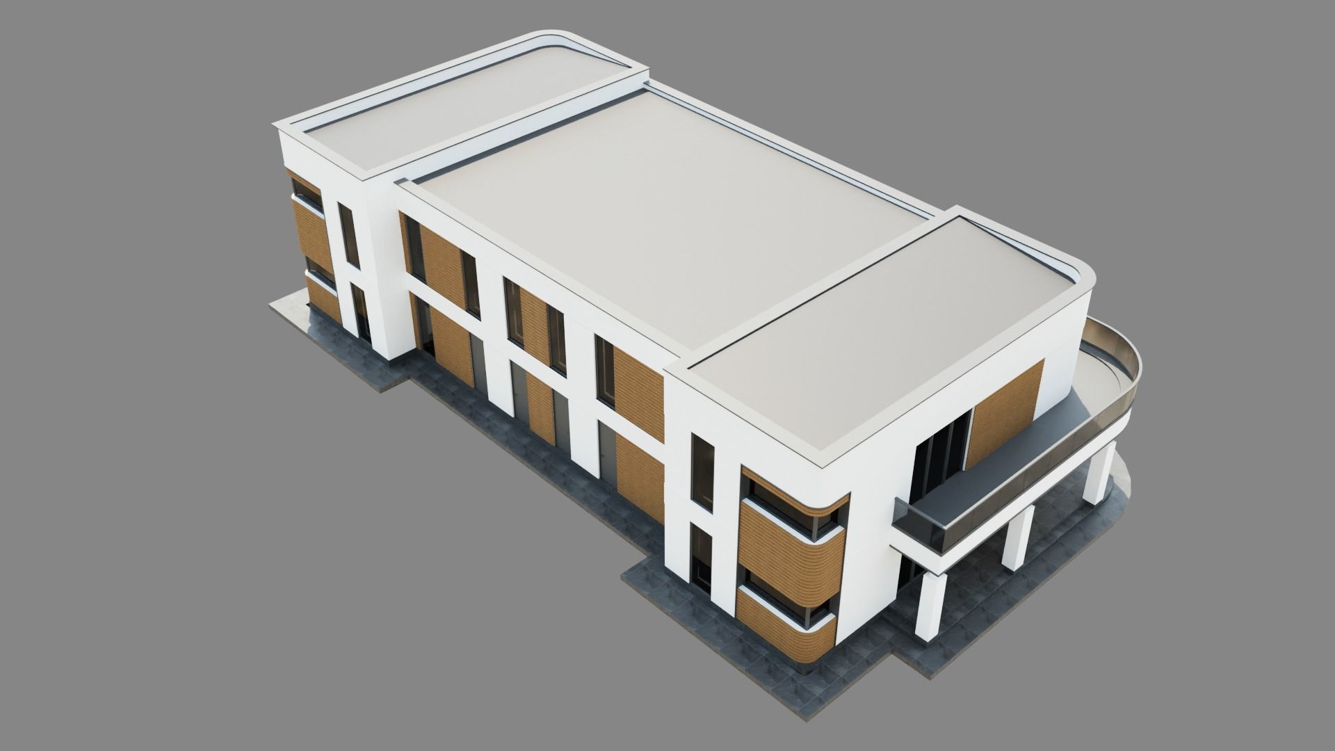 Modern House ID048 3D model_3