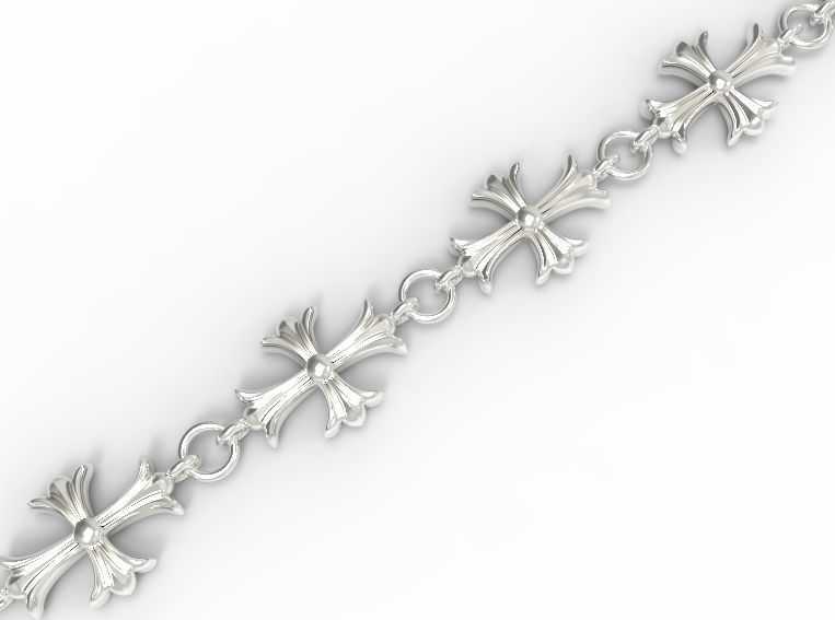 chain crosses 3D print model_3