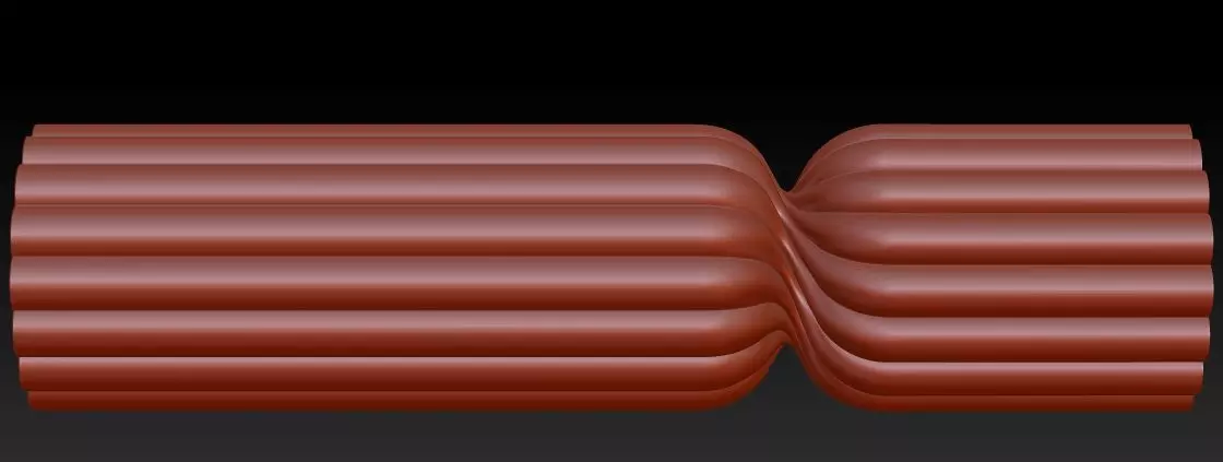 PILLAR WITH BENT RIPPLES 3D print model