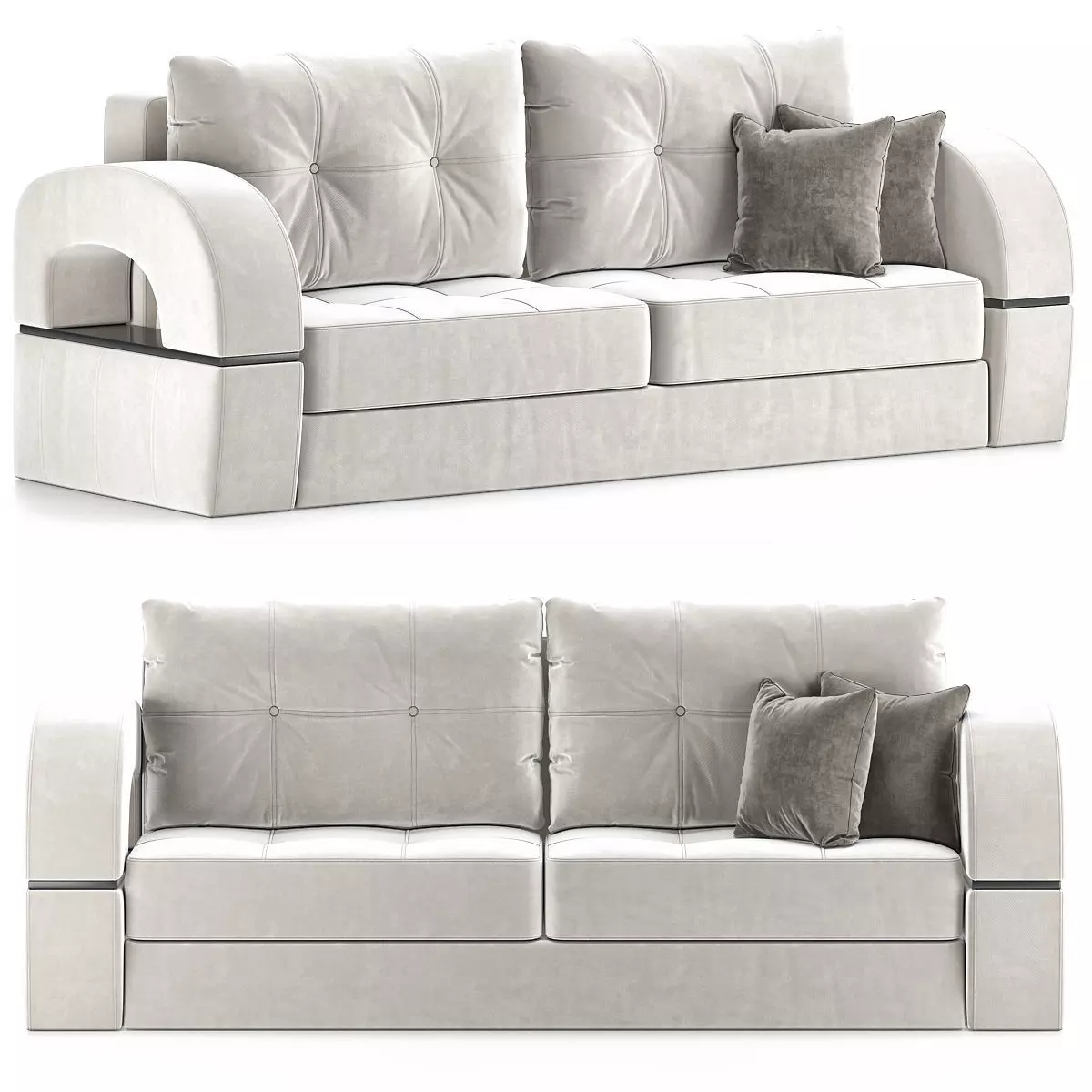 Straight sofa Golden Fleece Talisman Low-poly 3D model
