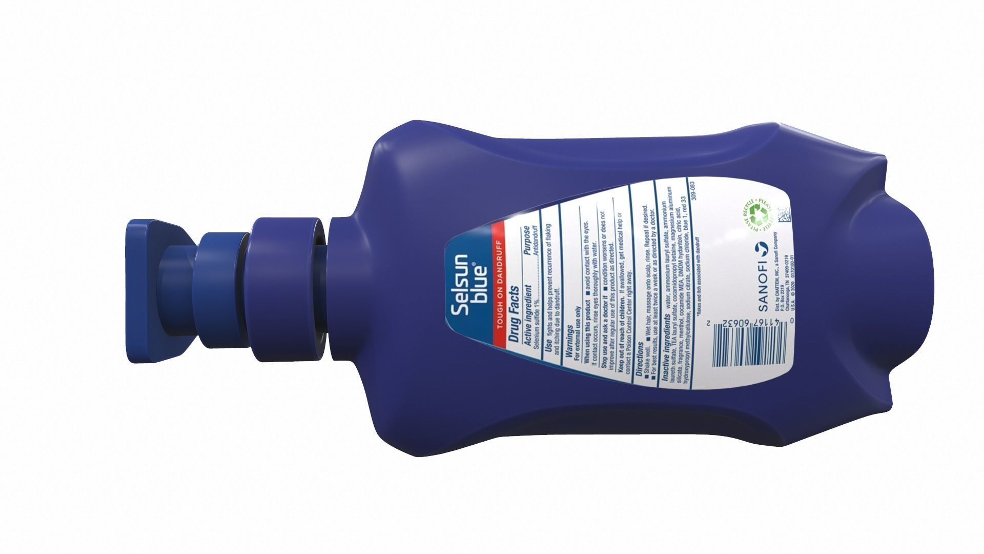 Shampoo Selsun blue 3D model_8