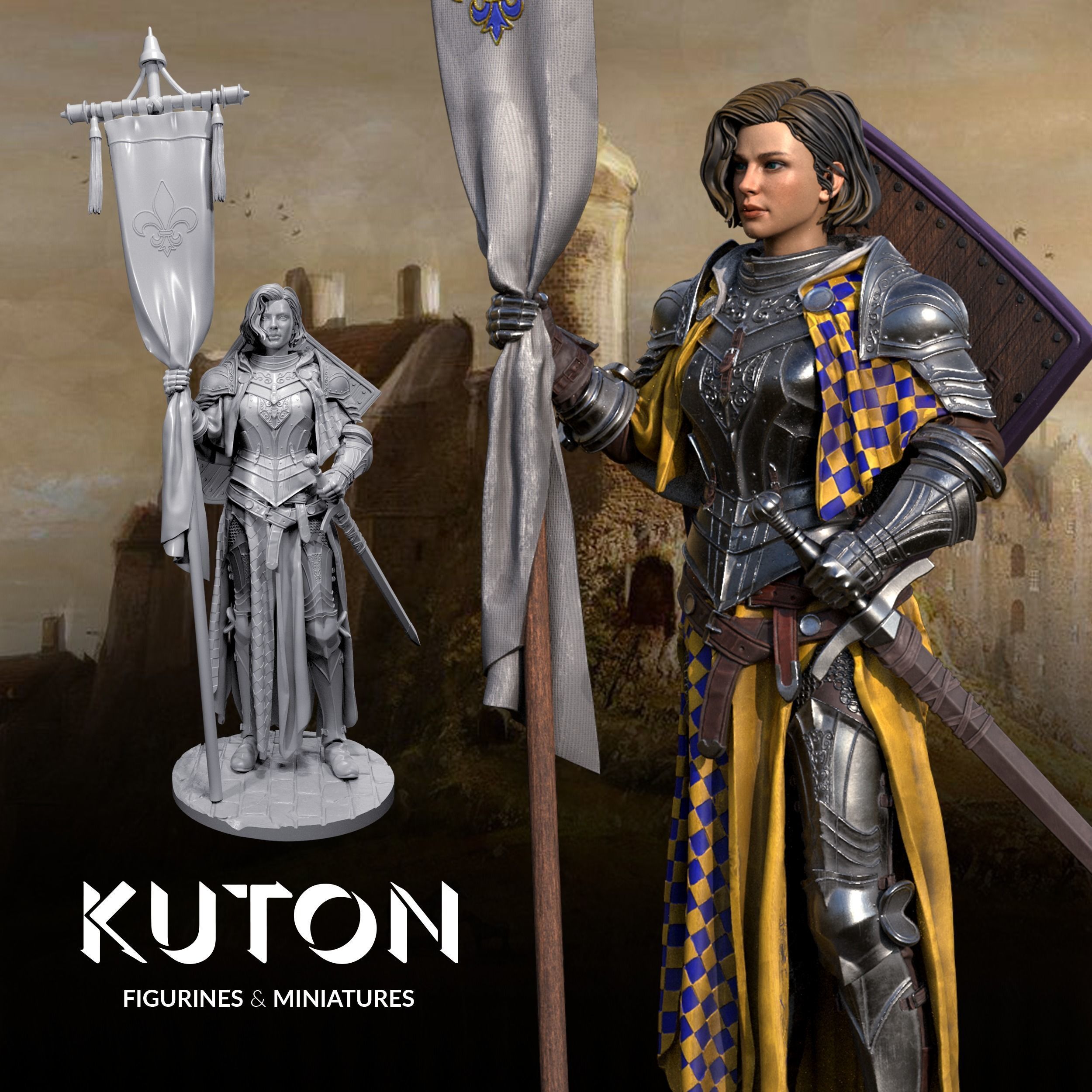 Joan of Arc 3D model 3D printable | CGTrader