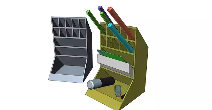 Pencil papers cards holder easy print 3D print model
