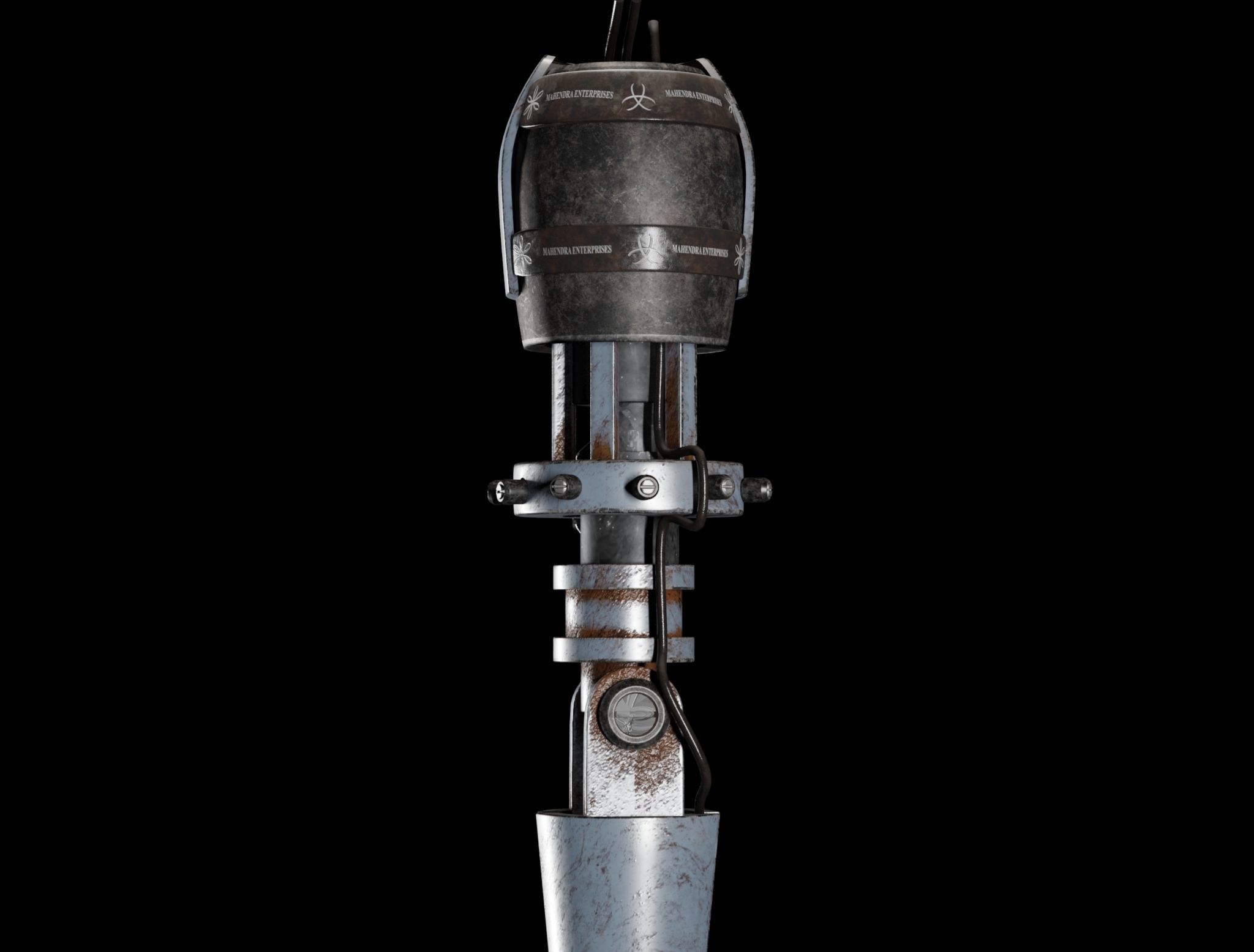 Robot Hand Free low-poly 3D model_4