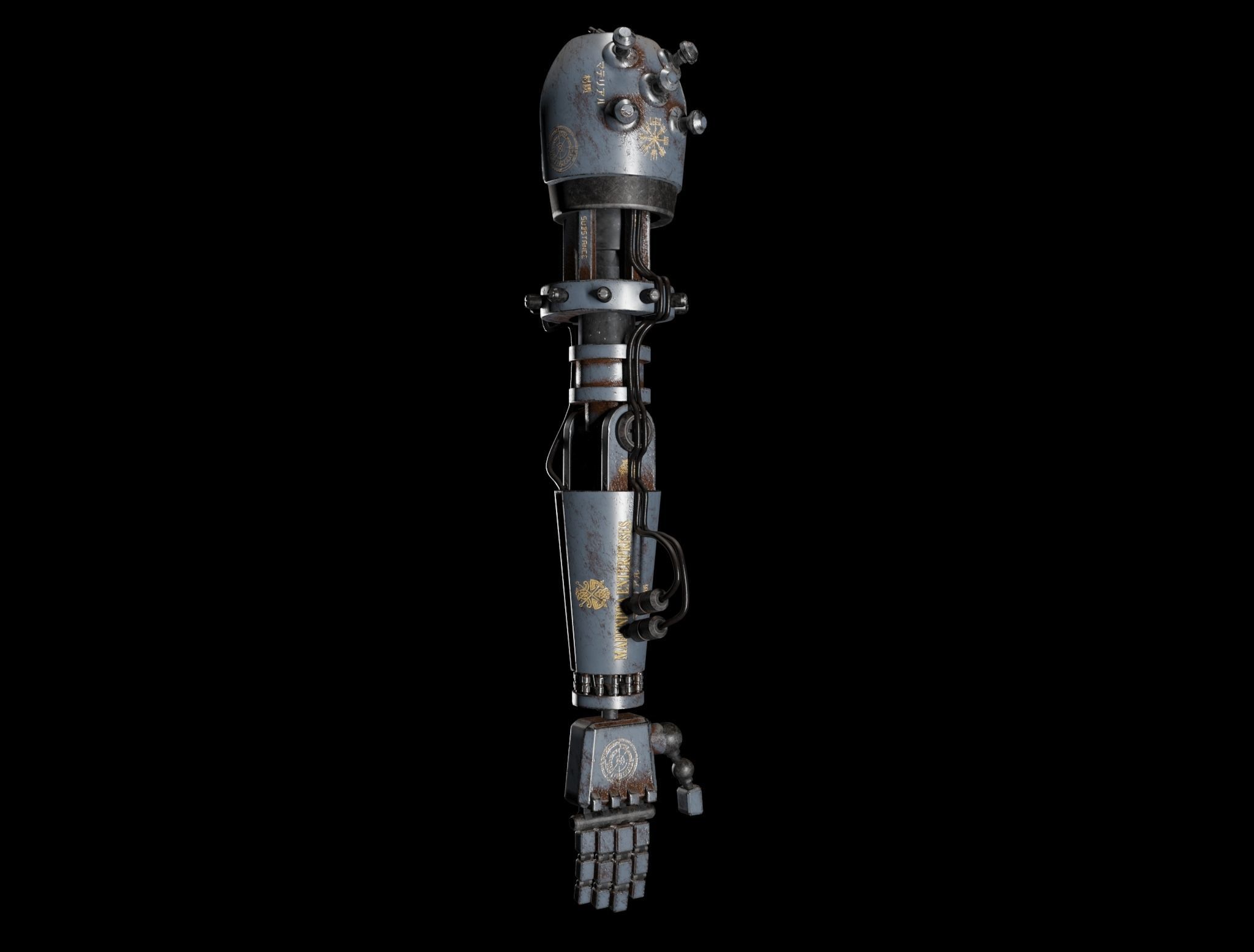 Robot Hand Free low-poly 3D model_1