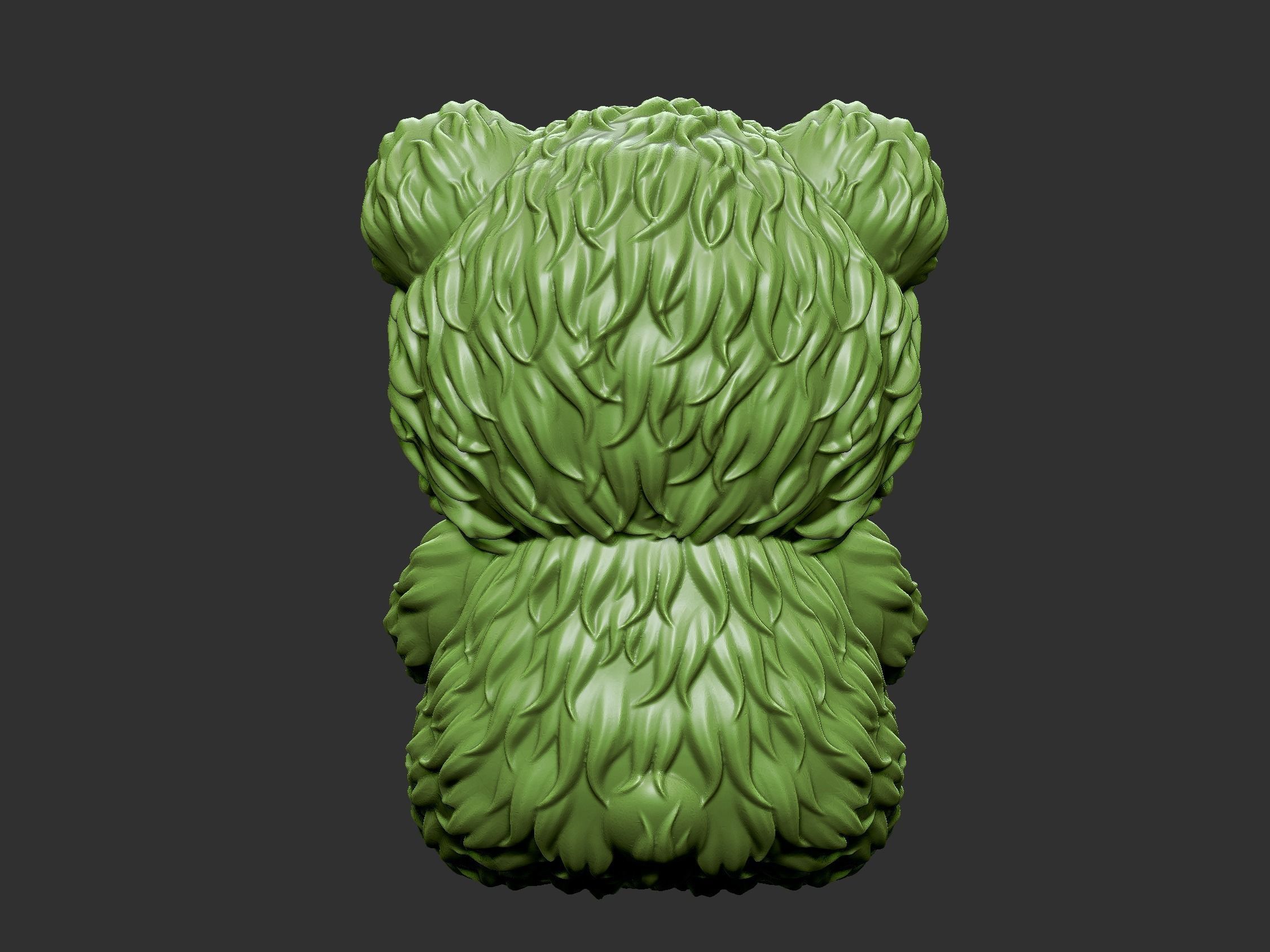bear cute 3D print model_3