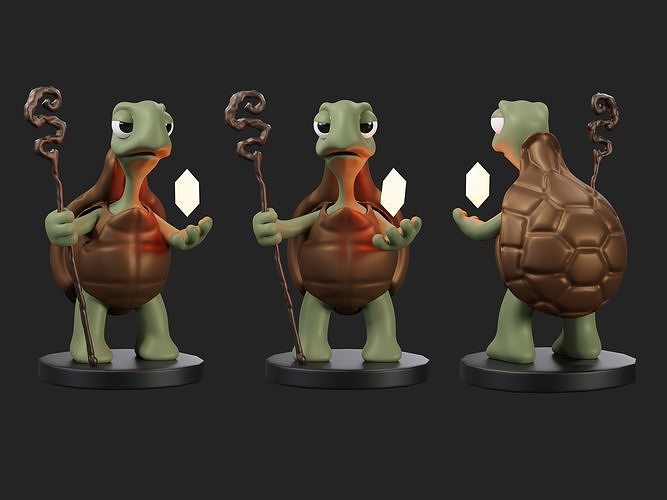 3D character turtle 3D model