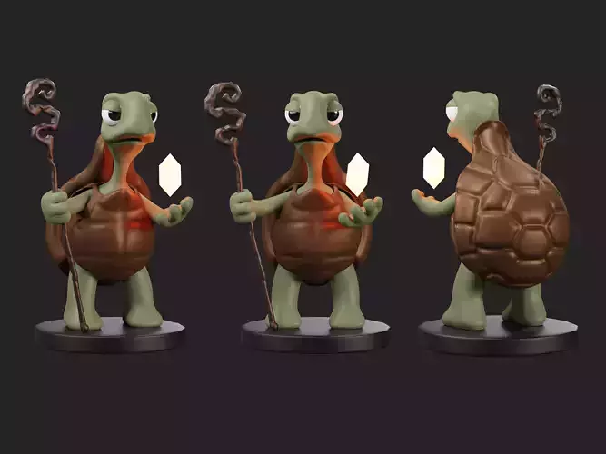 3D character turtle 3D model