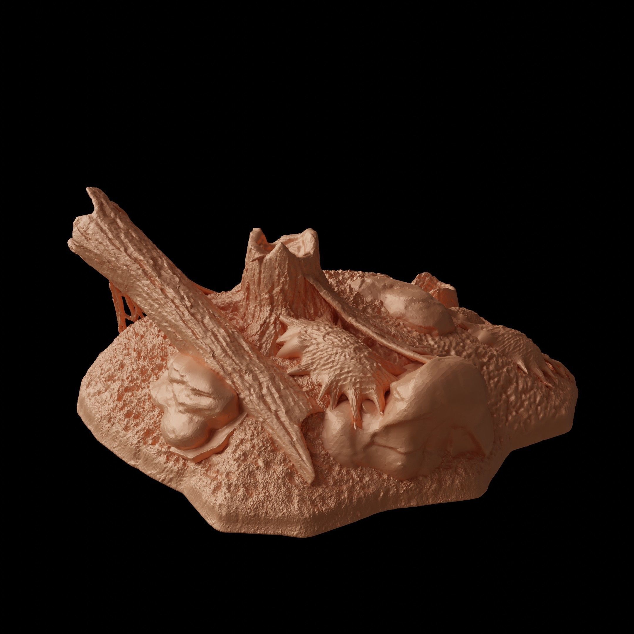 Arachnid Lair Entrence Tabletop Terrain 28 MM 3D print model_4