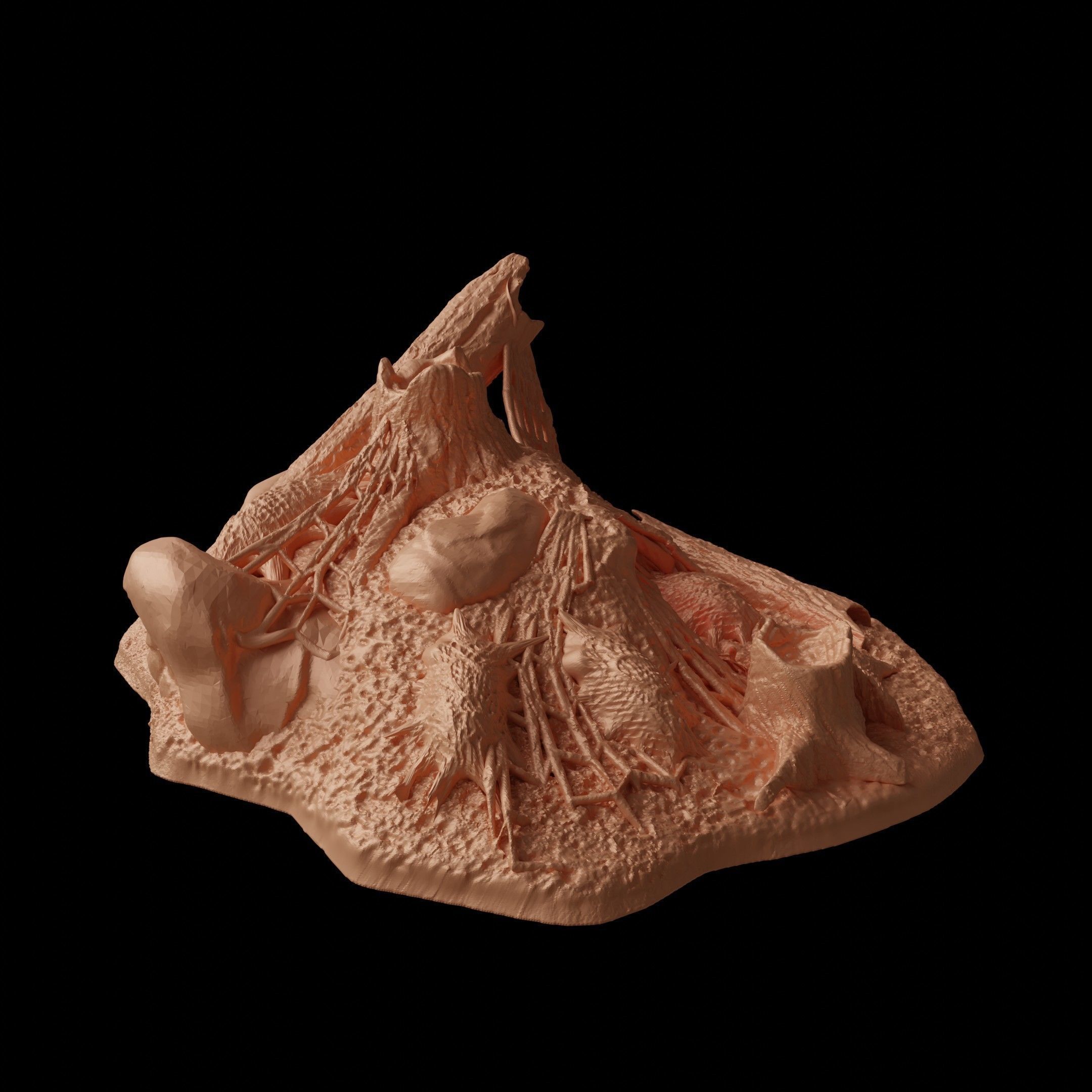 Arachnid Lair Entrence Tabletop Terrain 28 MM 3D print model_2