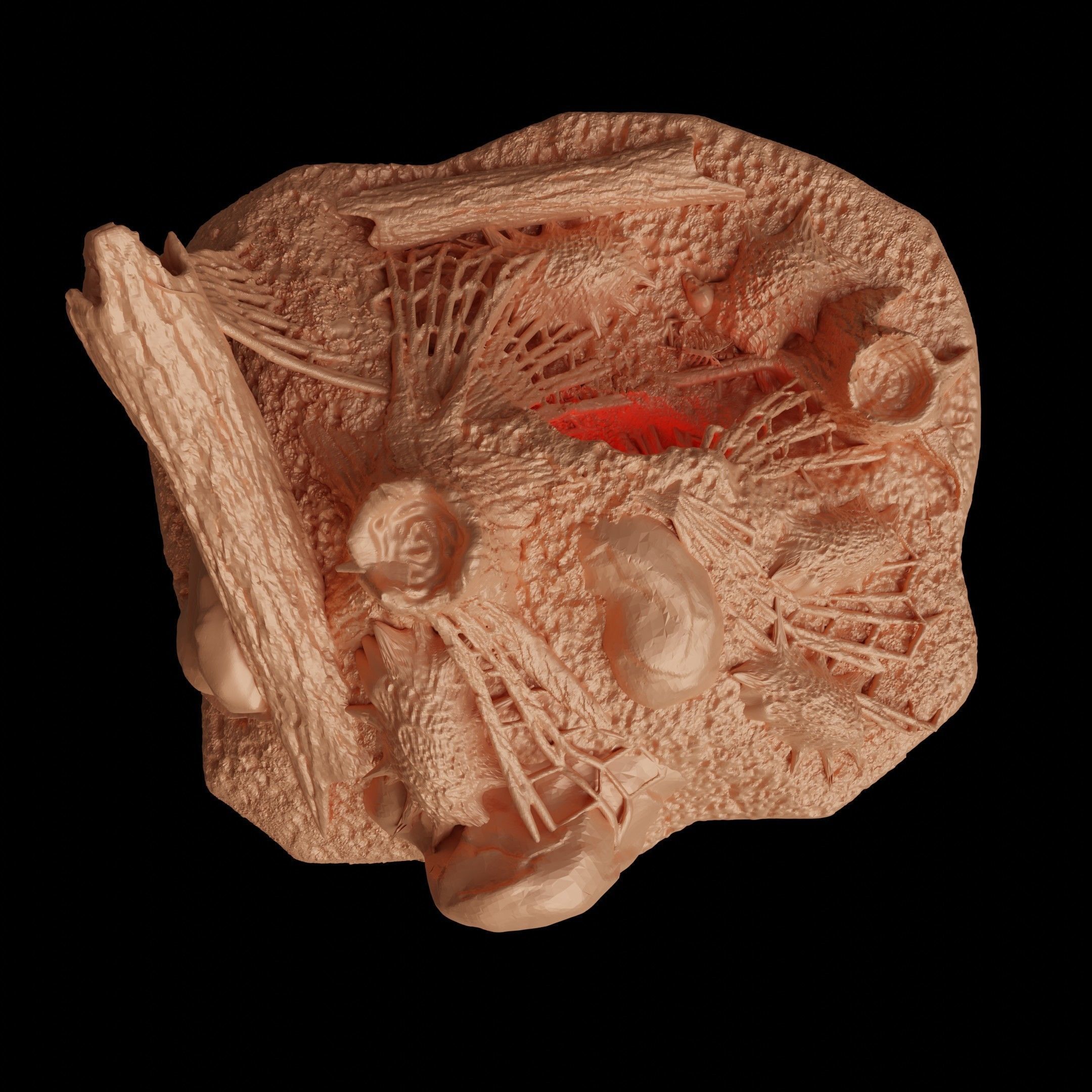 Arachnid Lair Entrence Tabletop Terrain 28 MM 3D print model_8