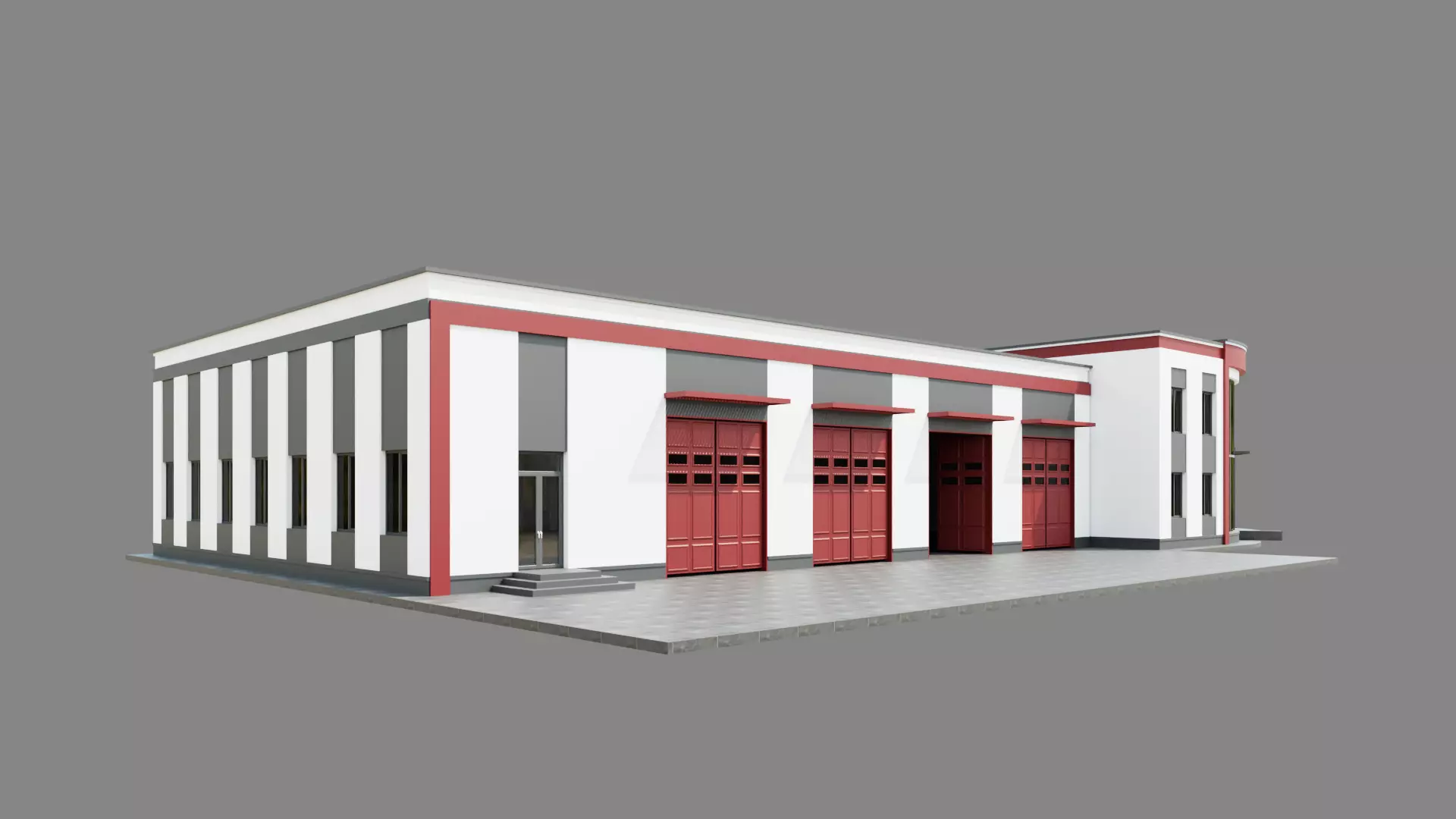 Fire Station ID052 3D model