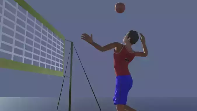 Volley Ball Actions 3D model