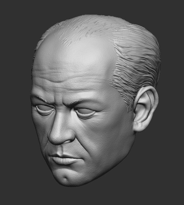Jackson pollock head 3D print model_4