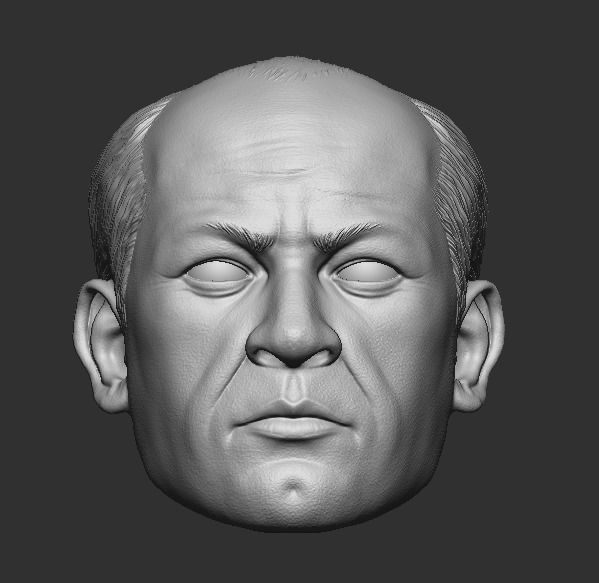 Jackson pollock head 3D print model_11
