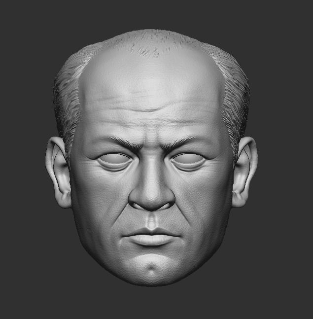 Jackson pollock head 3D print model_3
